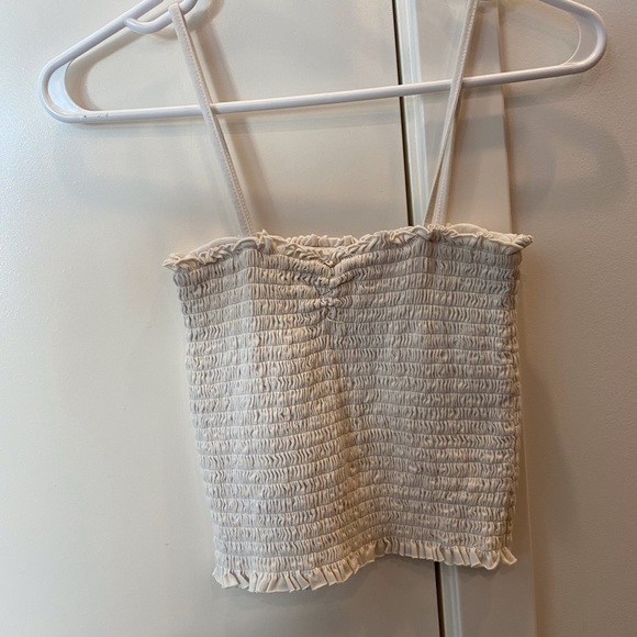 Brandy Melville white cropped top; cotton good condition - Picture 1 of 2